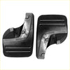 Black rubber front mudflaps for toyota hilux 4wd kun26 with textured ribbed surface and reinforced mounting tabs