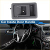 Gray plastic front passenger side interior door handle for toyota 4runner 1989-1995 with rectangular grip and button