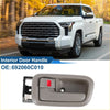Front passenger side interior door handle for toyota tundra gray plastic with red button and black mounting bracket
