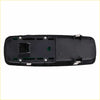 Black plastic rearview mirror housing with mounting bracket and screw holes for durango grand cherokee window switch