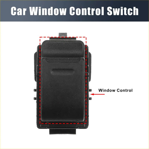 Black plastic front power window switch for Toyota Hilux Vigo 2004-2011 with rectangular textured button design