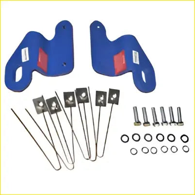 Blue plastic front rated recovery tow points with metal screws and washers for mitsubishi triton ml mn 4wd