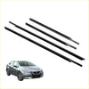 Black plastic front rear door belt molding strips for nissan almera versa sunny n17 window trim