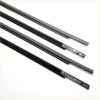 Black rubber weatherstripping strips with metallic end caps for front rear door belt molding on nissan almera versa sunny n17