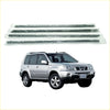 Silver front and rear door moulding weatherstrip side moldings for nissan x-trail 2000-2012 in clear plastic wrap