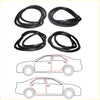 Black rubber front and rear door weatherstrip seals for datsun nissan sentra sunny b12 gxe car doors and windows