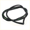 Front rear door weatherstrip for mazda familia 323 GLC MR90 1977-1980 black rubber with green plastic tabs along edge