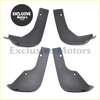 Set of four black plastic front and rear mud flaps for nissan juke 2011 to 2014 wheel wells