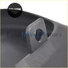Gray plastic front and rear mud flap for nissan juke 2011-2014 with a rectangular cutout and rounded edges