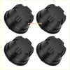 Front and rear wheel caps for Suzuki Ozark 250 LT-F250 2x4 in black matte finish with rugged angular design