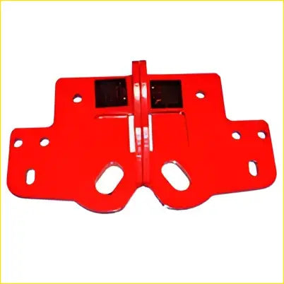 Red metal front recovery tow point with central hinge and two flanges fit for holden colorado rg trailblazer isuzu d-max mux 4wd