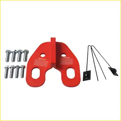Red plastic car door handle with matching screws and metal hooks for front recovery tow point kit fit nissan patrol gu