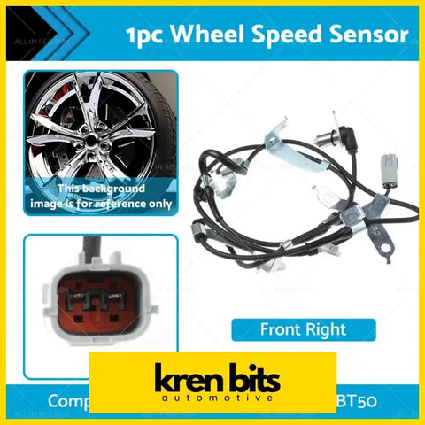 Front right abs wheel speed sensor for ford ranger pj pk with black coiled wire and red plastic housing