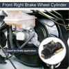Front right brake wheel cylinder in black and silver with gear mechanism installed in toyota land cruiser braking system