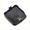 Front right bumper tow eye hook cover for Toyota Rav4 made of black plastic with molded latch and mounting holes