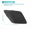 Black plastic front right bumper tow hook cover for toyota prius 2016-2019 shown from the back side