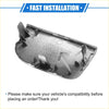 Black plastic front right bumper tow hook cover with molded tabs textured surface for toyota prius xw30 2012-2015
