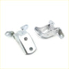 Front right door hinges set for nissan navara d22 np300 terrano silver metal with polished finish and pre-drilled holes
