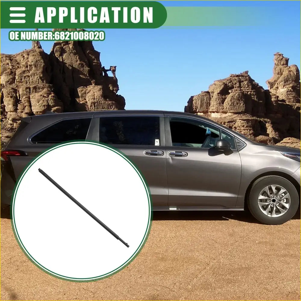 Front Right Door Window Belt Weatherstrip for Toyota Sienna - Engine