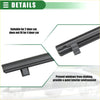 Black rubber windshield wiper blade with plastic frame for front right door window belt weatherstrip on toyota sienna