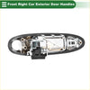 Front right exterior door handle for toyota land cruiser 1998-2007 in black plastic with exposed silver metal mechanism back side