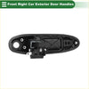 Black plastic front right exterior door handle with integrated mechanical latch for toyota land cruiser 2008-2021