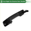 Black plastic front right exterior door handle for toyota sequoia 2011-2019 with smooth contoured grip and mounting brackets