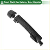 Front right exterior door handle for Toyota Sequoia 2011-2019 black plastic with glossy finish and integrated latch mechanism