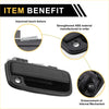 Front right exterior door handle for Toyota Tacoma black made of reinforced ABS plastic with a textured grip