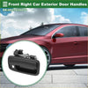 Front right exterior door handle for toyota tacoma in gloss black plastic with integrated spring mechanism visible from back side