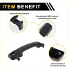 Front right exterior door handle for toyota tundra black plastic with reinforced abs and textured grip shown from back side
