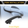 Black plastic front right exterior door handle for toyota tundra 2007-2020 designed for easy installation