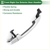 Front right exterior door handle for toyota tundra with chrome finish and black plastic accents silver tone