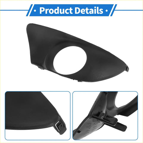 Front right fog light grill for Toyota MarkX 2013-2017 showing black plastic headlight housing with circular cutout and tabs