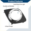 Front right fog light grill for toyota rav4 2009-2012 black plastic housing with shiny chrome circular trim