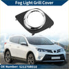 Front right fog light grill for Toyota RAV4 2009-2012 with chrome finish and black plastic base