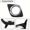 Front right fog light grill for toyota rav4 2009-2013 black plastic housing with polished chrome ring
