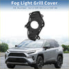 Front right fog light grill for toyota rav4 2019-2023 black plastic with central circular opening and mounting tabs