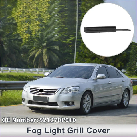 Front right black plastic fog light grill cover for toyota camry reiz 2005-2009 with back side view