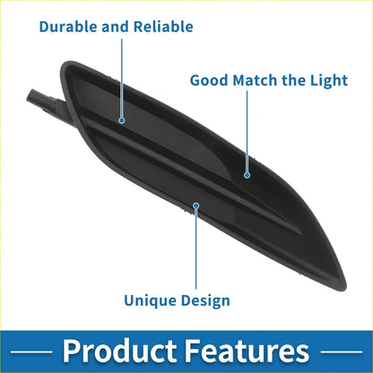 Front right fog light grill for toyota sienna 2006-2010 with black plastic side mirror cover and aerodynamic design
