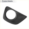 Black plastic front right fog light grill with circular opening and curved edges for toyota vios 2014-2015