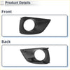 Front right fog light grill for toyota vios 2014-2015 black plastic housing with circular opening and mounting tabs