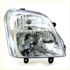 Front right headlight for isuzu d-max luv kb lb holden rodeo gmc with clear rectangular lens chrome housing and black brackets