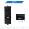Front right power window switch for toyota avanza 2007-2008 black plastic with 12-pin connector back side view
