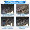 Front right power window switch for toyota hiace kdh200r 2005-2014 black plastic with multiple buttons and rotary dial