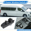 Front right black plastic power window switch with two toggles and auto button for Toyota Hiace KDH200R interior