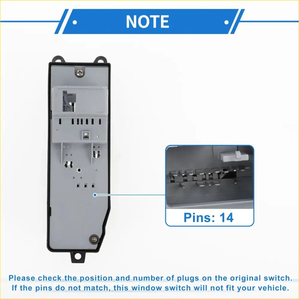 Front Right Power Window Switch for Toyota Hiace KDH200R (2005-2014) - Electrical