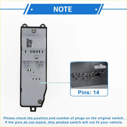 Front Right Power Window Switch for Toyota Hiace KDH200R (2005-2014) - Electrical