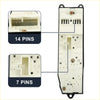 Front right power window switch for toyota land cruiser 1998-2002 white plastic with 14-pin and 7-pin connectors back side
