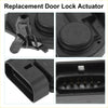 Front right side black plastic door latch actuator for Toyota RAV4 2000-2005 with mechanical lever and multi-pin connector